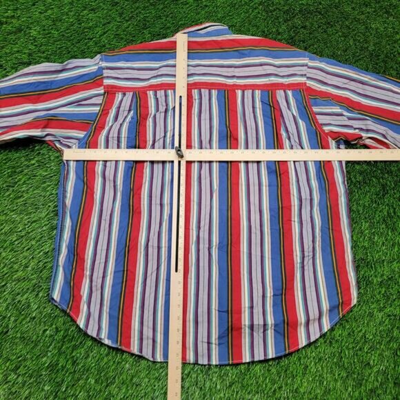 Vintage 90s Colours by Alexander Julian Striped Shirt 2XL 17 Oversized - Picture 5 of 10